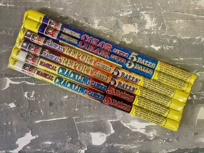 5 BALL MAGICAL ASSORTED ROMAN CANDLE product